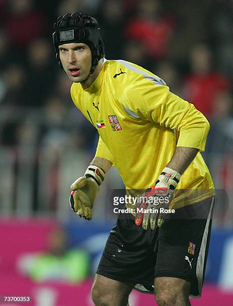 Petr Cech goalkeeper of Czech Republic poses during the Euro2008 Qualifier match between Czech Republic and Germany at the Toyota Arena on March 24,...