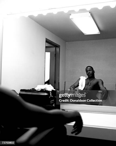 Singer Bobby Brown poses for Entertainment Weekly in 1994 in his studio in Los Angeles, California.