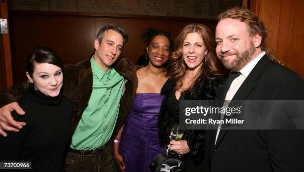 Actors and cast members Emma Hunton, Bronson Pinchot, Stephanie Berry, Rita Wilson, and Ray Porter attend the party for the World Premiere of Lisa...