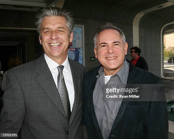 Artistic director Michael Ritchie and producer Craig Zadan arrive at the World Premier performance of Lisa Loomer's "Distracted" presented at...
