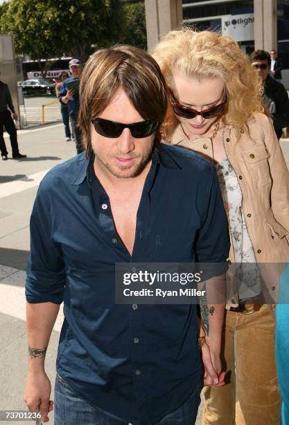 Singer Keith Urban and actress Nicole Kidman arrive at the World Premier performance of Lisa Loomer's "Distracted" presented at CTG/Mark Taper Forum...