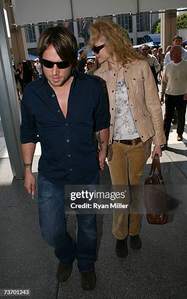 Singer Keith Urban and actress Nicole Kidman arrive at the World Premier performance of Lisa Loomer's "Distracted" presented at CTG/Mark Taper Forum...