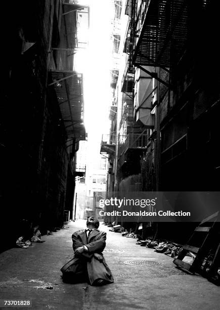 Publicity photos of actor Gary Oldman taken in 1991 for the Showtime movie "Dead End for Delia" on location in Los Angeles, California.