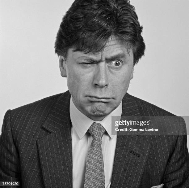 Television impressionist and comedian Mike Yarwood, mid 1980s.