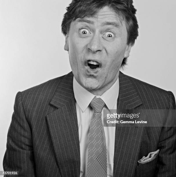 Television impressionist and comedian Mike Yarwood, mid 1980s.