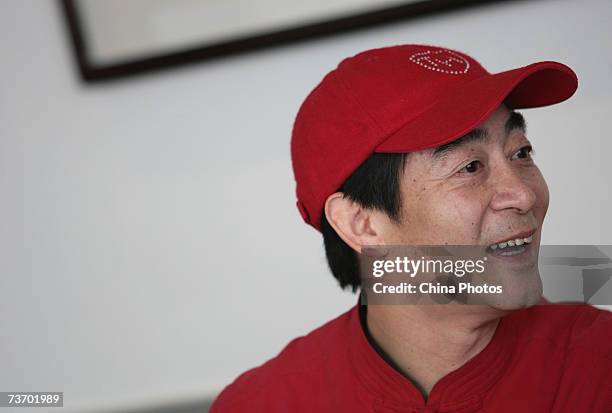 Chinese actor Liu Xiao Ling Tong, who played the Monkey King in the TV series "Journey to the West" adapted from Chinese classic, attends a promotion...