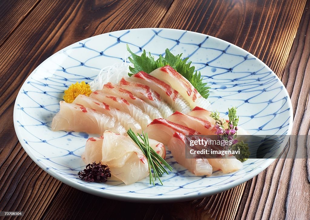 Sea bream sashimi