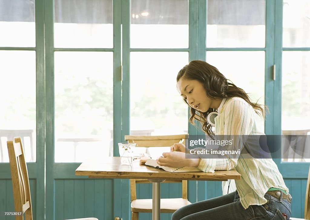 Young woman at cafe