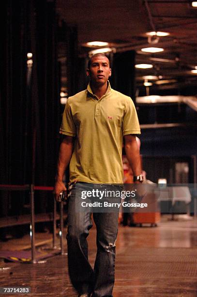 Raja Bell of the Phoenix Suns arrives pregame as the Suns host the Memphis Grizzlies in an NBA game played on March 26, 2007 at the U.S. Airways...