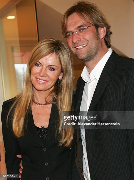 Football Coach Juergen Klopp arrives with his wife Ulla Klopp at the Herbert Award 2006 Gala at the Elysee Hotel on March 26, 2007 in Hamburg,...