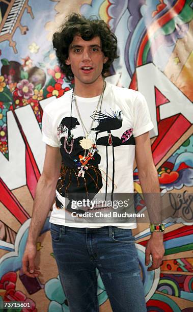Musician Mika poses for photo at Virgin Records store on March 26, 2007 in Los Angeles, California.