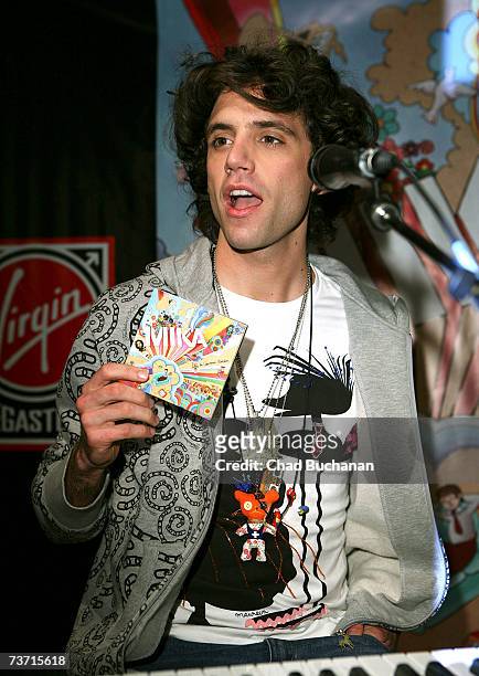 Musician Mika poses for photo at Virgin Records store on March 26, 2007 in Los Angeles, California.