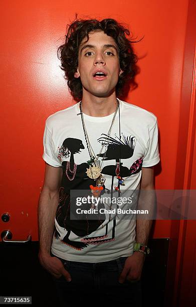 Musician Mika poses at Virgin Records store on March 26, 2007 in Los Angeles, California.