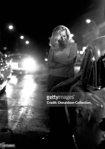 Actress Cathy Moriarty on location during filming of the movie "The Indian Runner" in 1989 in Omaha, Nebraska.