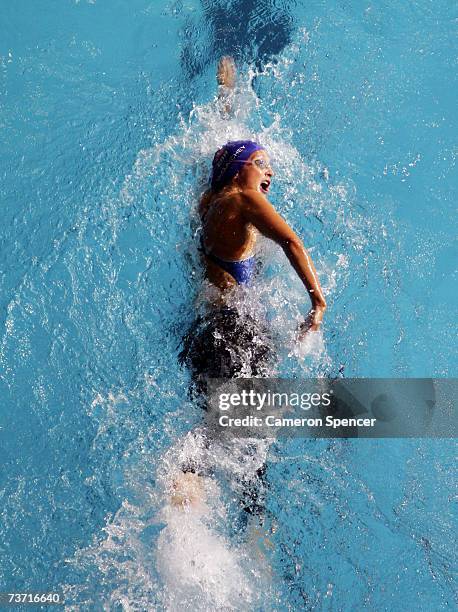 Caitlin McClatchley of Great Britain competes in the Women's 200m Freestyle semi-final during the XII FINA World Championships at the Rod Laver Arena...