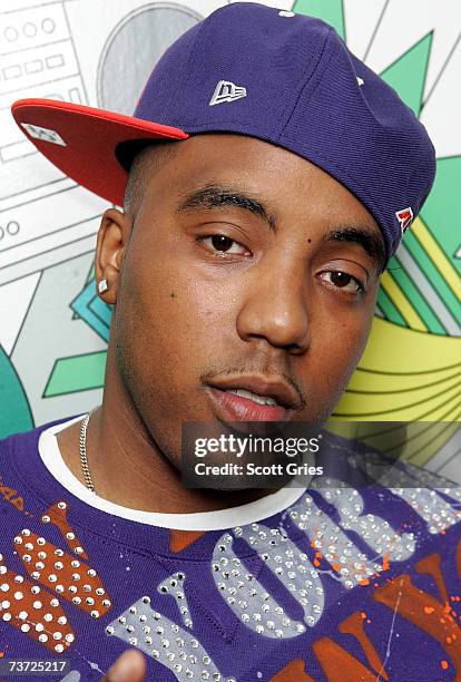 Rapper MIMS poses for a photo backstage during MTV's Total Request ...