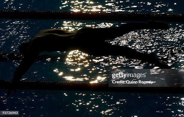 Mathias Genaro Prono Britez of Paraguay in action during the Men's 100m Freestyle Heats during the XII FINA World Championships at the Rod Laver...