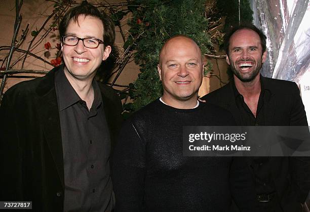 Actors Jay Karnes, Michael Chiklis and Walton Goggins attend "The Shield" seasons 5 and 6 DVD launch party March 27, 2007 at the Cabana Club in...