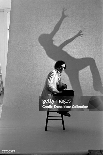 Studio 54 part owner Steve Rubell poses for a photo shoot in 1977 in a studio, in New York.