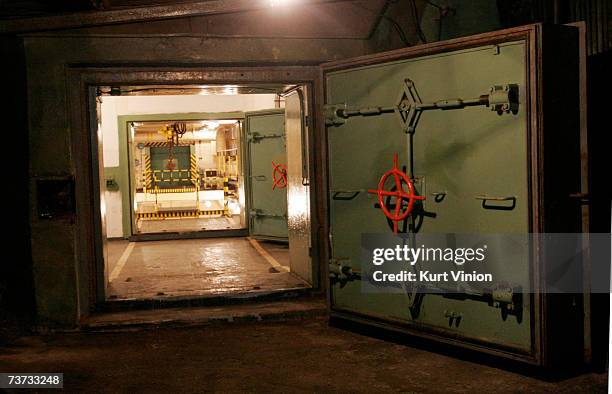 Part of the abandoned bunker complex that formerly belonged to the Soviet military on the Brdy reservation near Mirosov on March 28, 2007 near Plzen,...