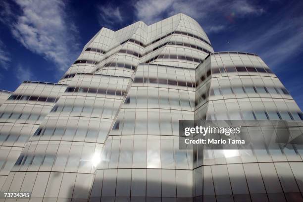 Famed architect Frank Gehry's first New York building, the IAC Building, is seen March 28, 2007 in New York City. The building, still not totally...