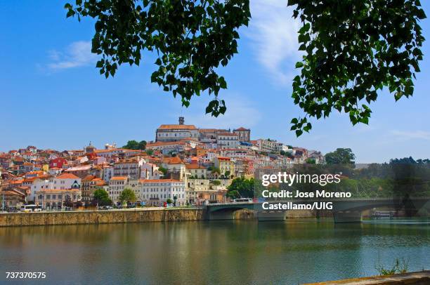 coimbra, old town and mondego river, beira litoral, portugal - mondego stock pictures, royalty-free photos & images