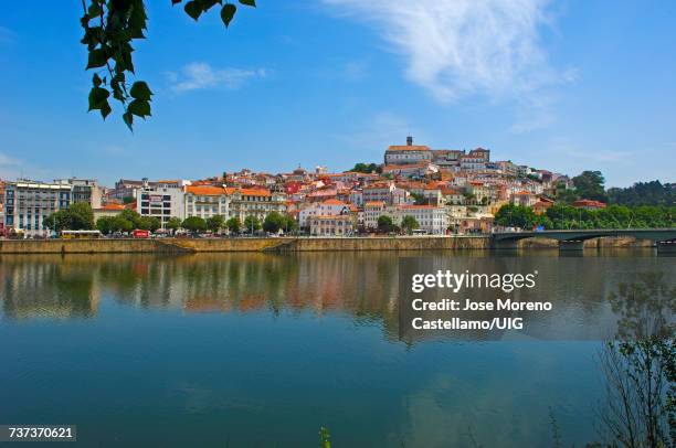 coimbra, old town and mondego river, beira litoral, portugal - mondego stock pictures, royalty-free photos & images