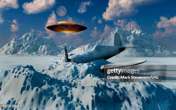 operation high jump, at the antarctic - atlantis stock illustrations