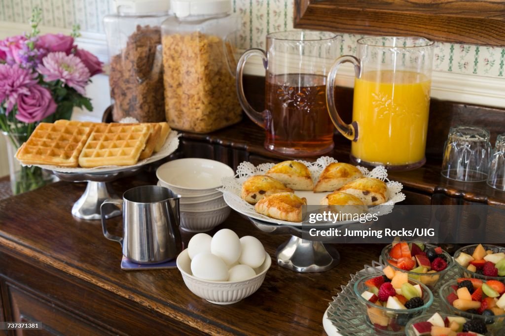 Breakfast Buffet, Cheshire Cat Inn, Santa Barbara, CA