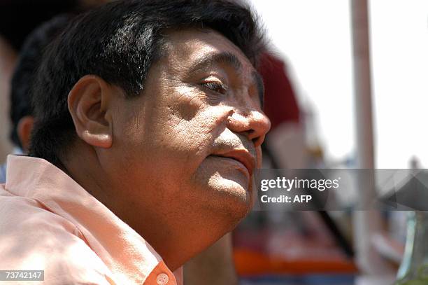 El alcalde de Acapulco Felix Salgado habla durante una entrevista con la AFP el 27 de marzo de 2007 en Acapulco, Mexico. "Acapulco catapulta o...