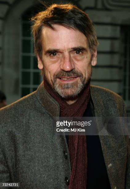 Jeremy Irons arrives at the opening gala of Rendez-vous With A French Cinema 'LA VIE EN ROSE' held at Curzon Mayfair cinema on March 29, 2007 in...