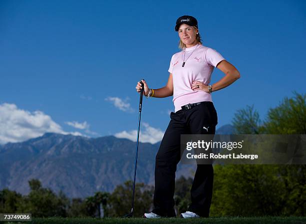Nicole Perrot of Chile poses for a portrait at the LPGA Kraft Nabisco Championship at the Mission Hills Country Club on March 28, 2007 in Rancho...