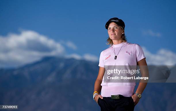 Nicole Perrot of Chile poses for a portrait at the LPGA Kraft Nabisco Championship at the Mission Hills Country Club on March 28, 2007 in Rancho...