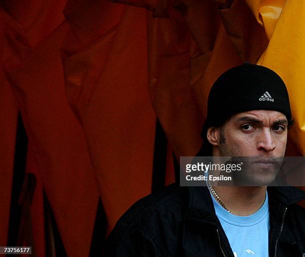 Brazil's Daniel Carvalho of PFC CSKA Moscow looks on during the Russian Football League Championship match against FC Lokomotiv on March 31, 2007 in...