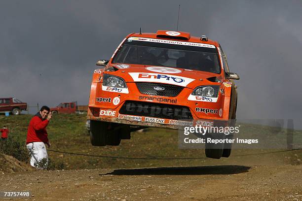 Henning Solberg and Cato Menkerud of Norway compete in the Ford Focus RS during Leg Two of the Rally de Portugal March 31, 2007 in Faro, Portugal.