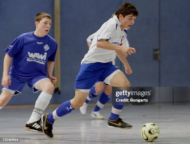 Matthias Zimmermann of SC Karlsruhe in action in the match SC Karlsruhe vs. FK Pirmasens during the Futsal Cup at the Sportschool Kaiserau on April...