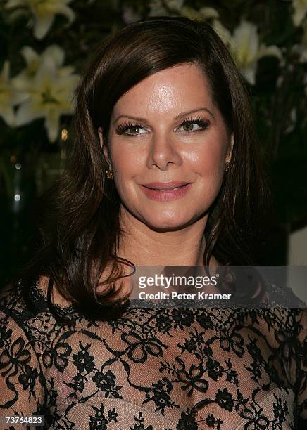 Actress Marcia Gay Harden attends the after party for the premiere of Miramax Films "The Hoax" at The Metropolitan Club on April 1, 2007 in New York...