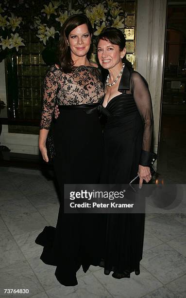 Actress Marcia Gay Harden and mother Beverly Bushfield attend the after party for the premiere of Miramax Films "The Hoax" at The Metropolitan Club...