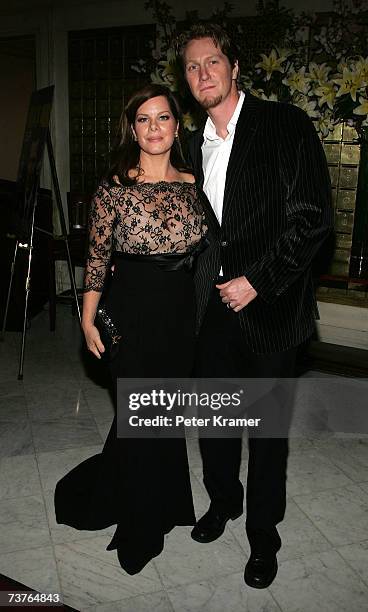 Actress Marcia Gay Harden and husband Thaddaeus Scheel attend the after party for the premiere of Miramax Films "The Hoax" at The Metropolitan Club...