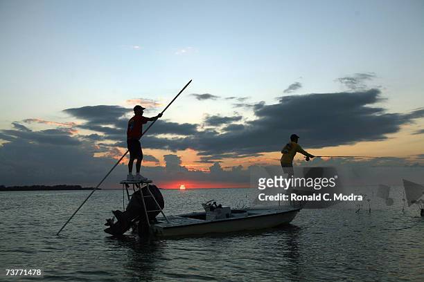 Fishing for bonefish on January 21, 2007 in the Florida Keys.