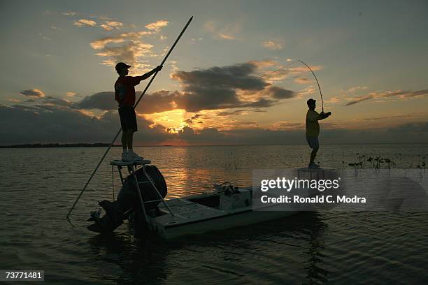 Fishing for bonefish on January 21, 2007 in the Florida Keys.