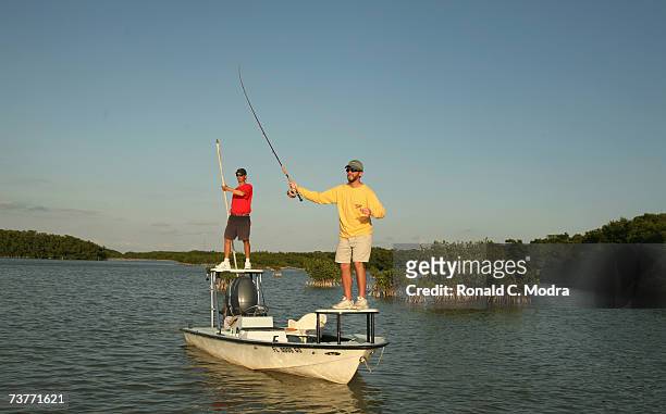 Fishing for bonefish on January 21, 2007 in the Florida Keys.