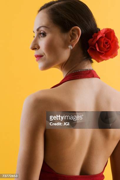 hispanic female dancer - tango tanz stock-fotos und bilder