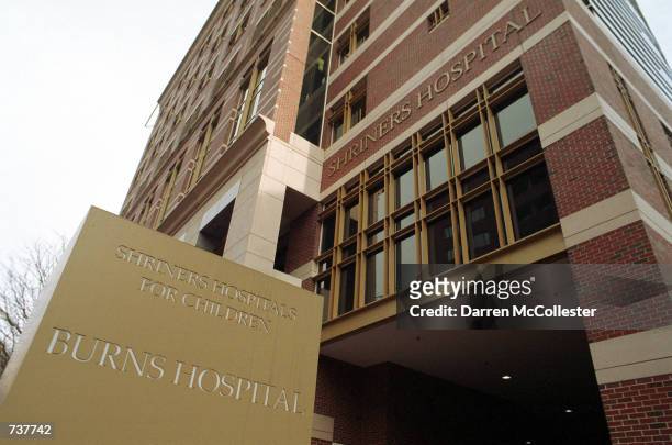 The Shriners Hospital stands February 2, 2001 in Boston MA. The hospital is where Jason Lind is being treated for second and third degree burns. Lind...