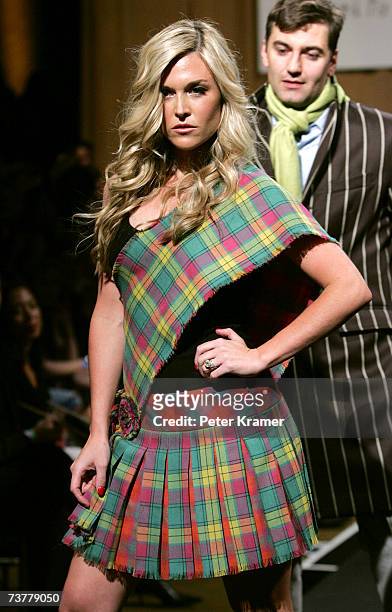 Socialite Tinsley Mortimer walks the runway at Johnnie Walker's "Dressed To Kilt 2007" fashion show at Capitale on April 2, 2007 in New York City.