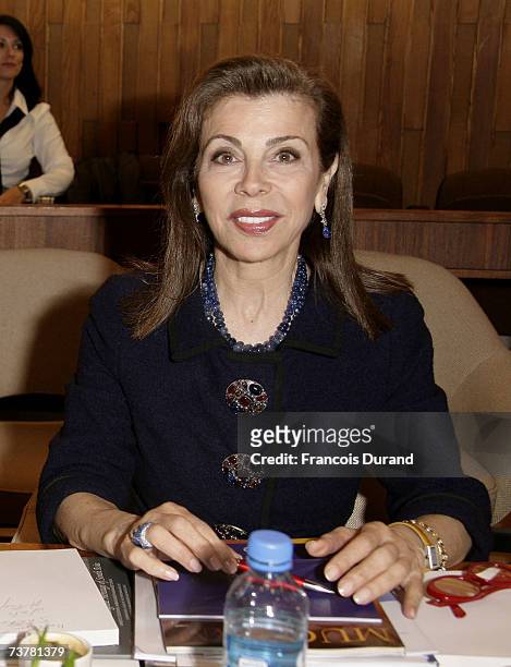 Her Royal Highness Princess Firyal of Jordan attends the UNESCO Goodwill Ambassadors annual meeting at the UNESCO on April 3, 2007 in Paris, France.