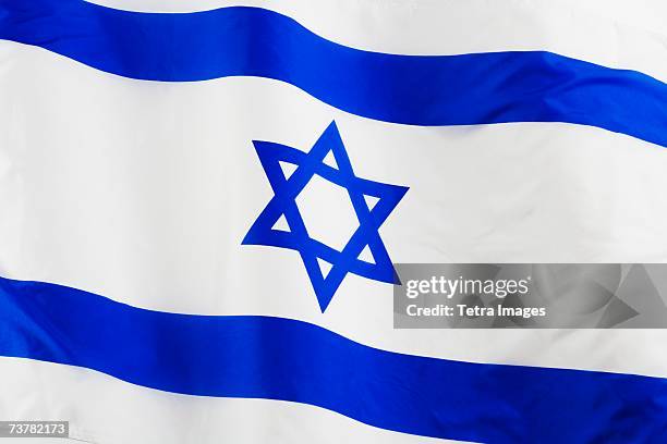 close up of flag of israel - israel flag - fotografias e filmes do acervo