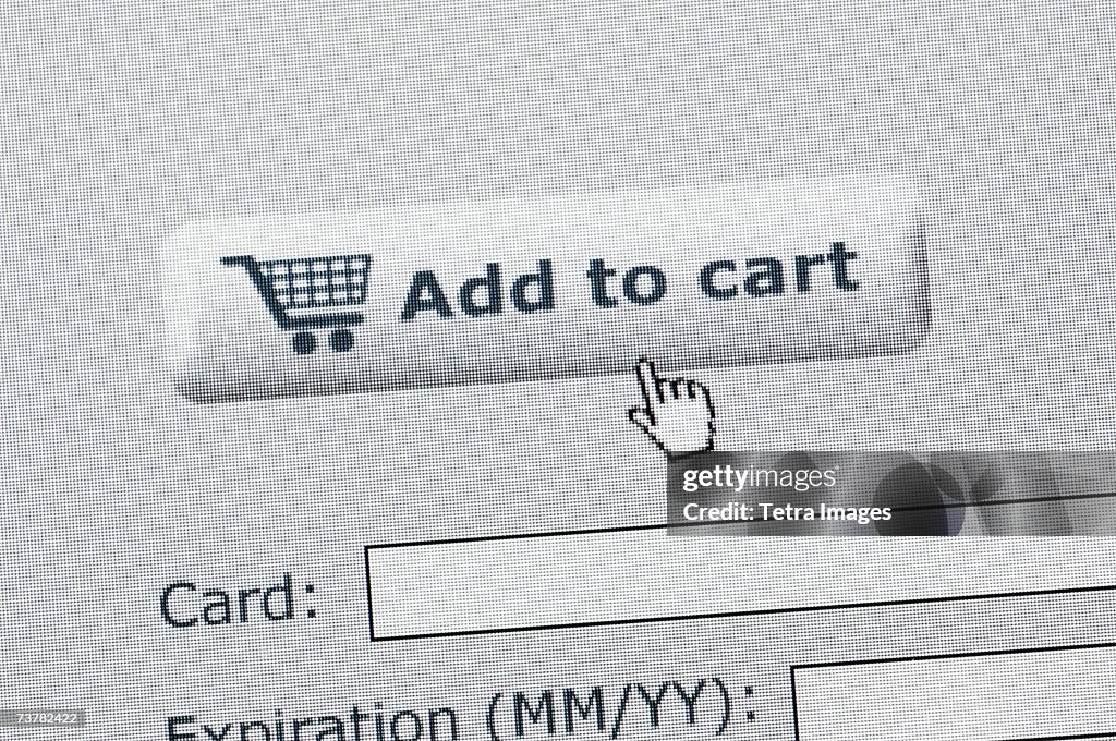 Screen shot of Add to cart button for online shopping