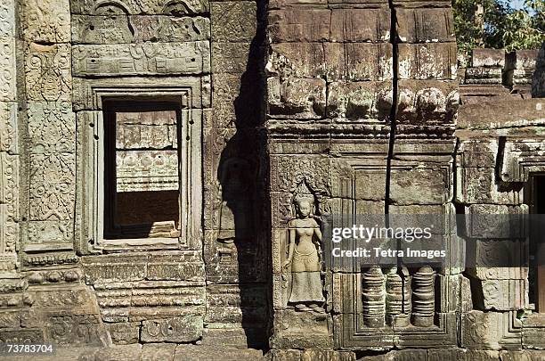 ancient temple angkor wat banteay kdei cambodia - banteay kdei stock pictures, royalty-free photos & images