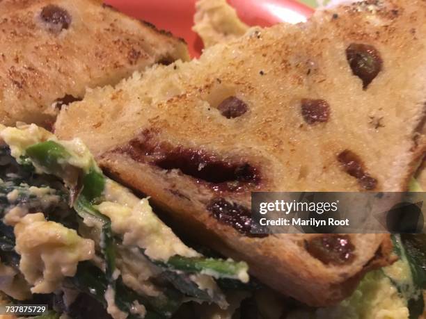 breakfast - raisin toast stock pictures, royalty-free photos & images